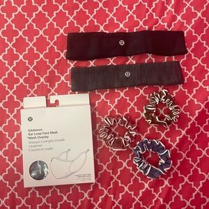 lululemon athletica Headbands and Scrunchies Set - Black, Gray, Brown, Blue